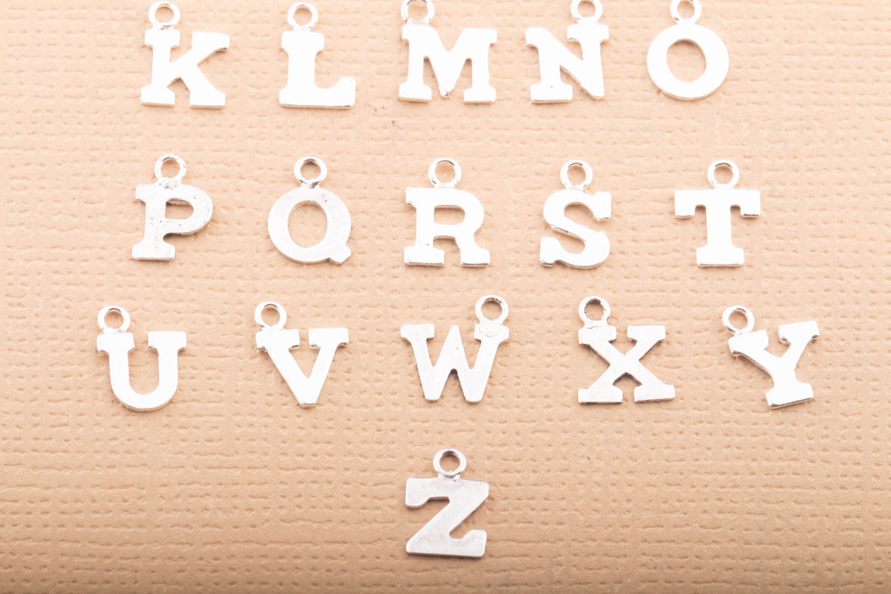 Sterling Silver Block Alphabet Letter Charm, to Add on Necklaces ...