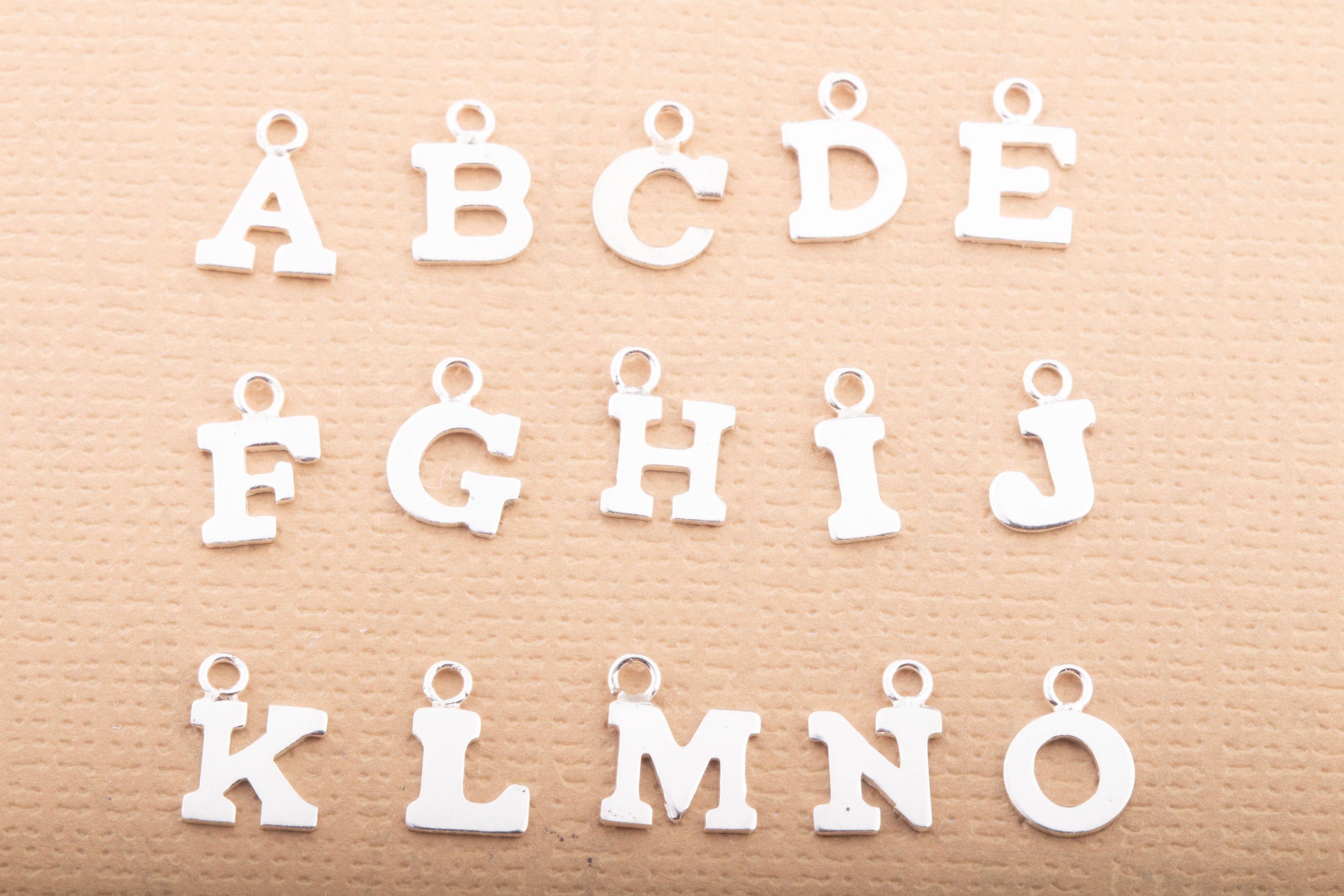 Sterling Silver Block Alphabet Letter Charm, to Add on Necklaces ...