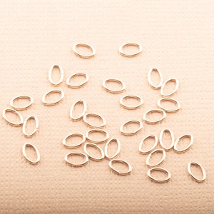 Openable 22 GAUGE Oval Jump Rings in Sterling Silver, Gold Filled, Permanent Jewelry, Permanent Bracelets, Necklaces, Anklets,