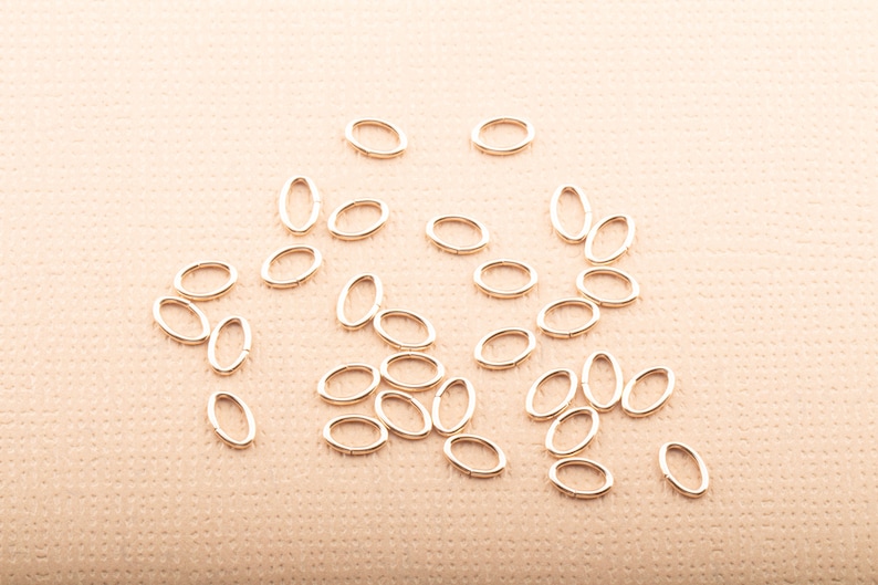 Openable 22 GAUGE Oval Jump Rings in Sterling Silver, Gold Filled