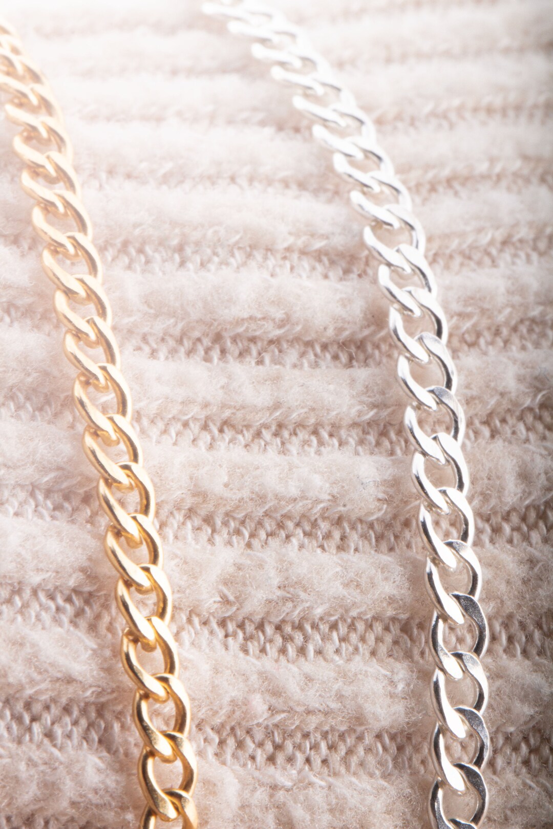 Curb Link Chain Necklace | Sterling Silver Pavé Adjustable – Camille Jewelry - Foto 12