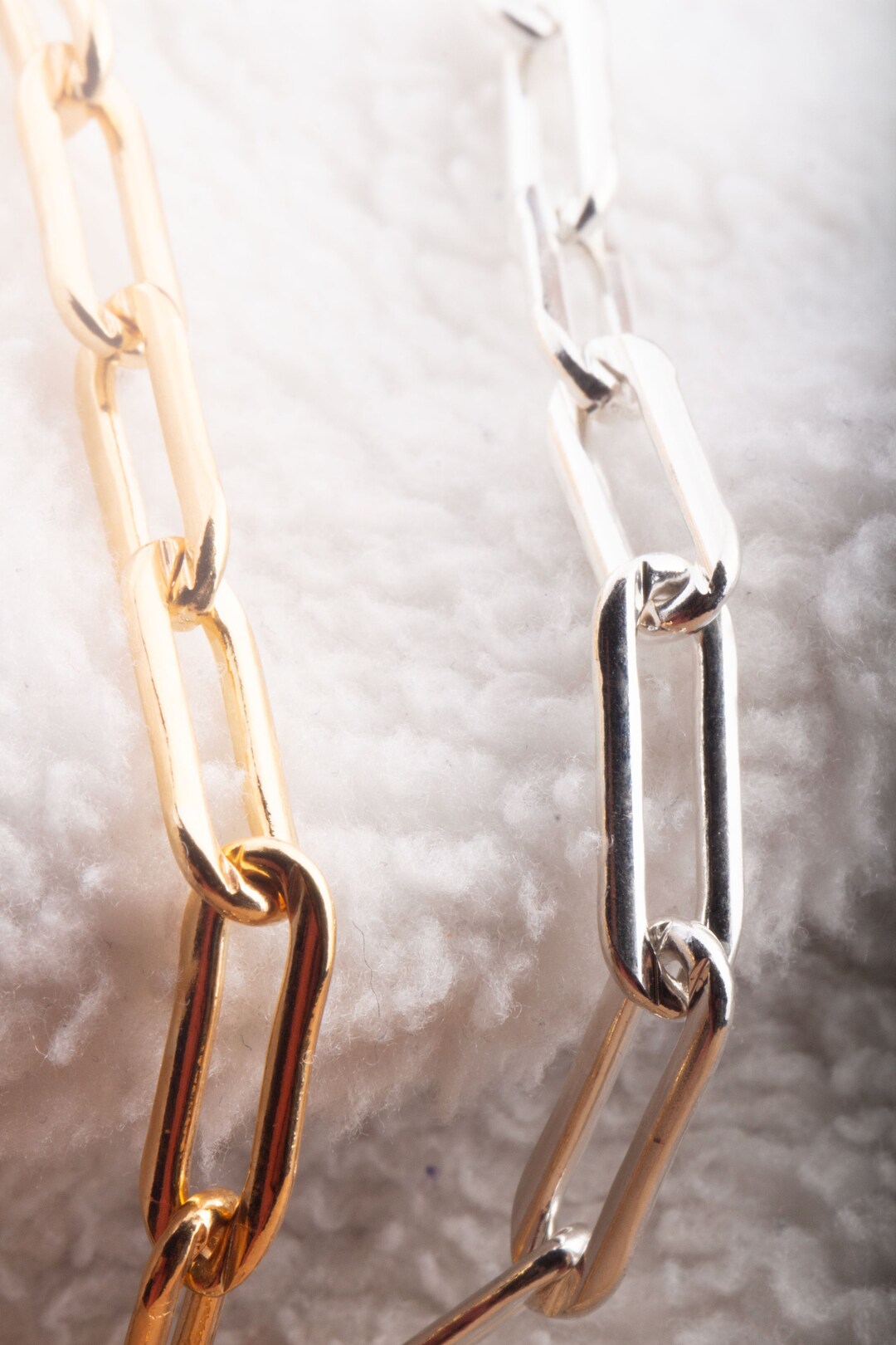 15mm X 5mm Large Thick Paperclip Chains by Foot, Silver and Gold Filled