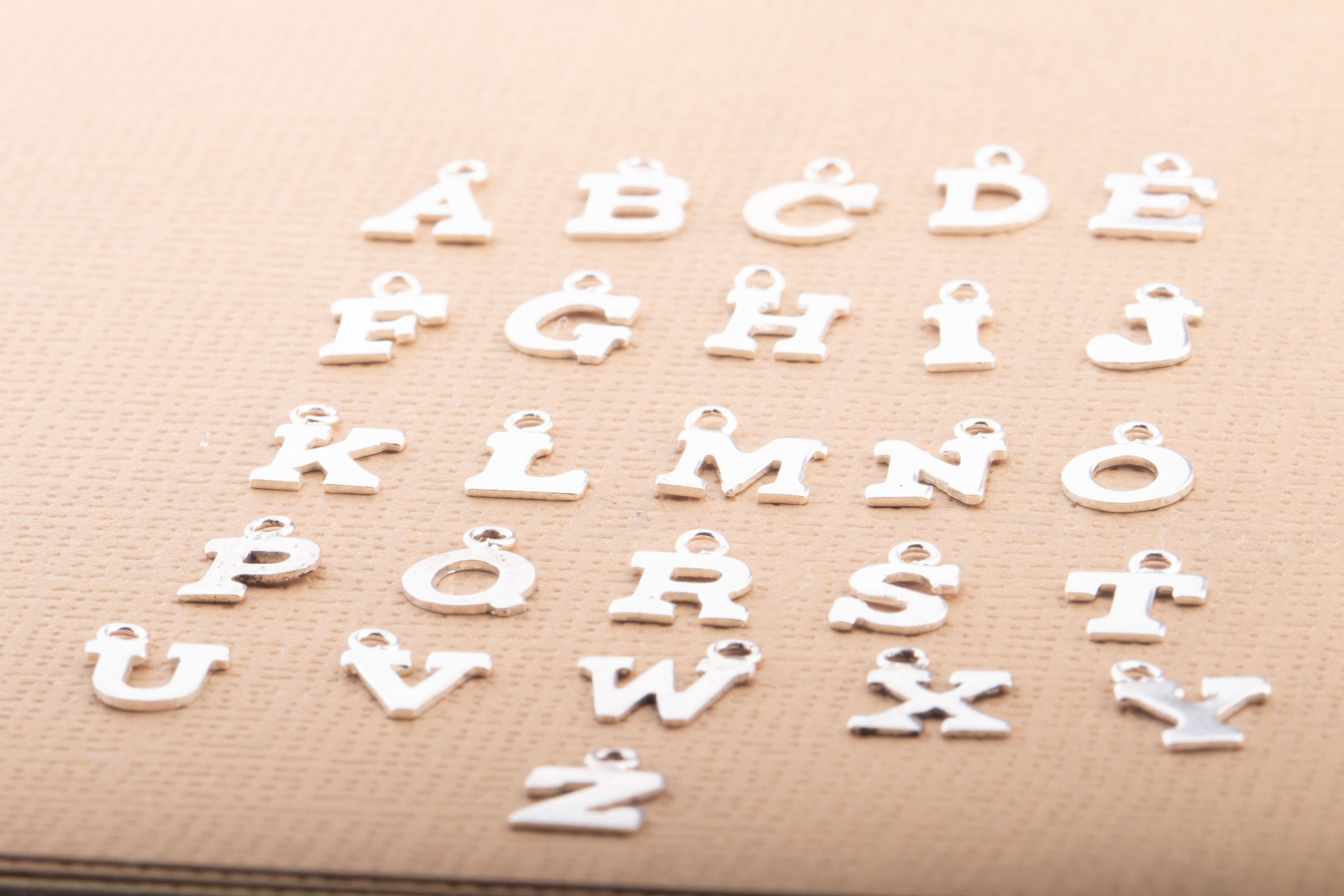Sterling Silver Block Alphabet Letter Charm, to Add on Necklaces ...