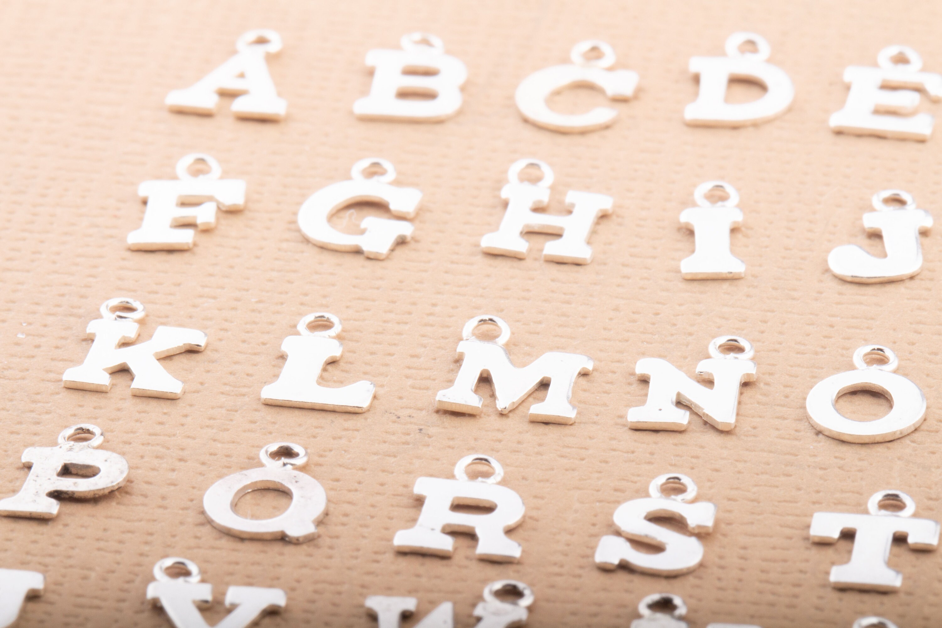 Sterling Silver Block Alphabet Letter Charm, to Add on Necklaces ...