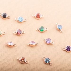 4mm Rose Gold Filled Zirkonia Verbinder AAA Zirkonia, CZ Birthstone Verbinder, Armband, Halskette, Für Permanent Schmuck,