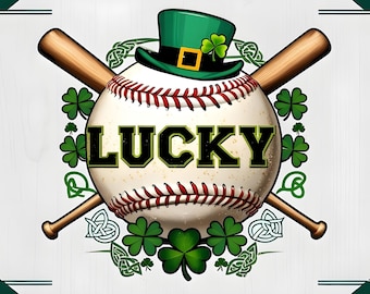 St. Patrick’s Day Baseball PNG – Lucky Baseball Digital File
