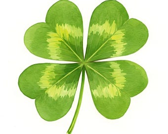 Four Leaf Clover PNG Digital Download