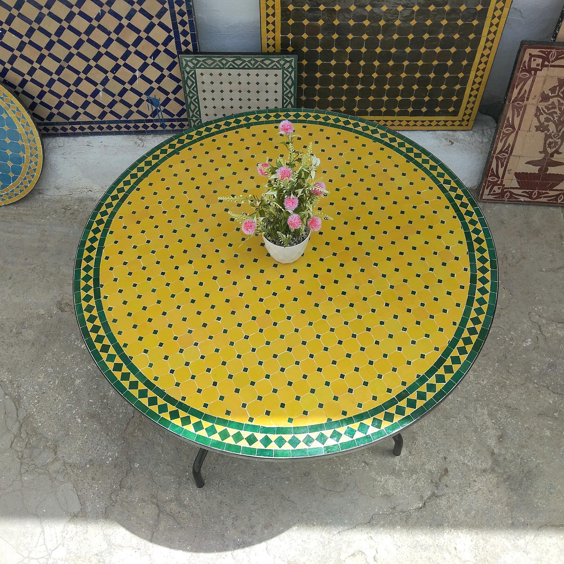 Handmad Tiles Table Rustic Mosaic Table Outdoor Coffee - Etsy