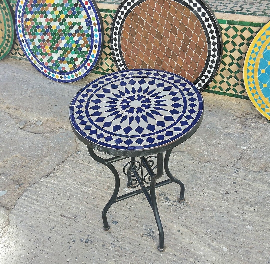 Mosaic Tile Table / Mosaic Art Table / Mosaic Garden Table / Etsy