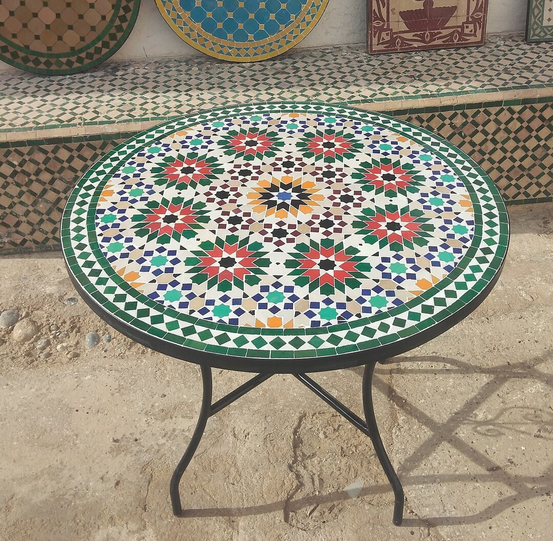 Mosaic Tile Table / Mosaic Tile Outdoor Table / Handmade Etsy