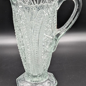 Exquisite Antique Crystal Pitcher from 1880 with Unique Fluted Design - Perfect for Elegant Table Settings and Collectors