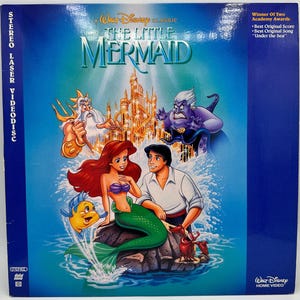 Rare Vintage The Little Mermaid Laserdisc (1990s) - 12&quot; THX LD Video Movie - Walt Disney Classic