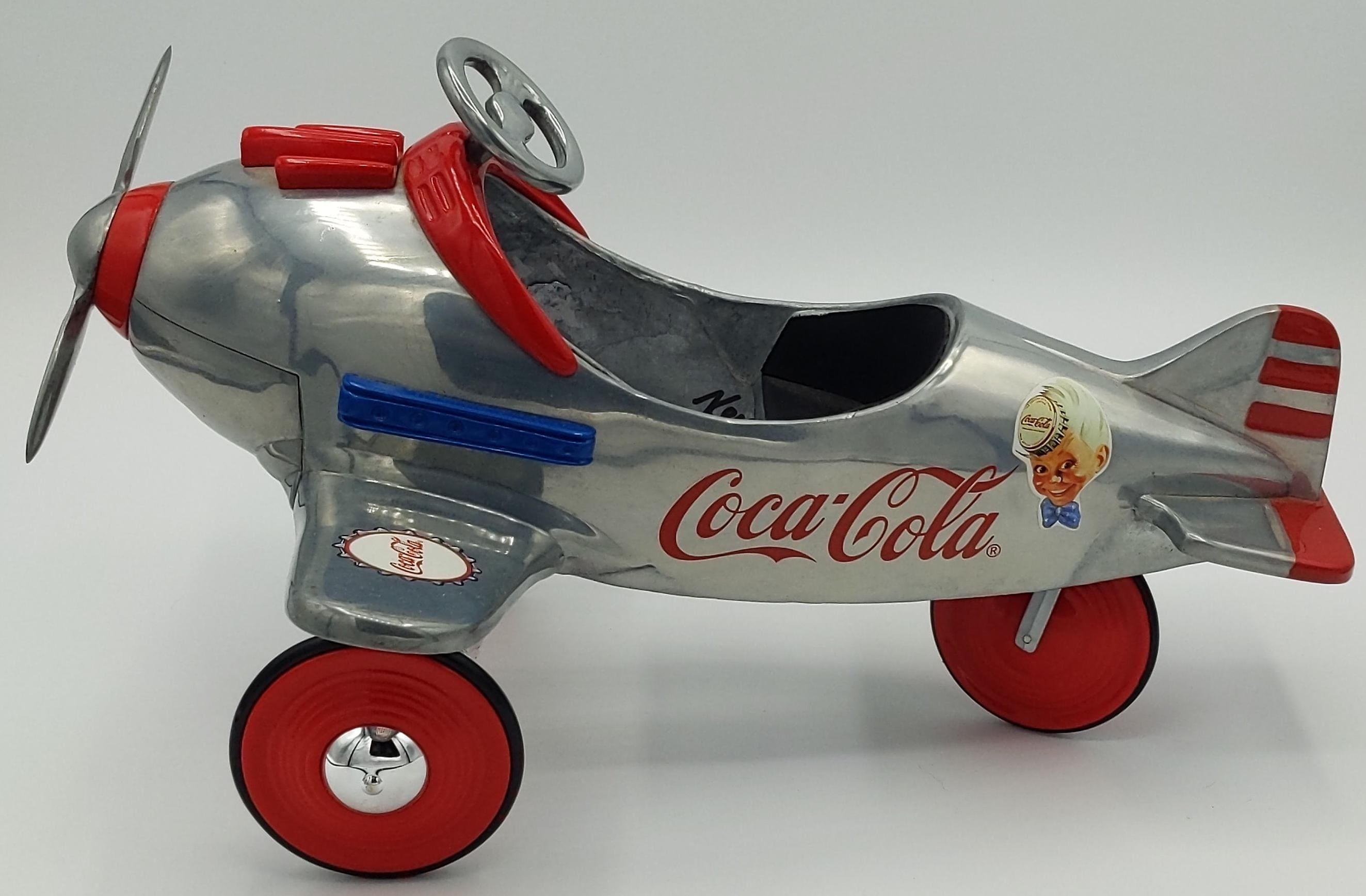 最終値下 希少 コカコーラ l Pedal Plane 飛行機　コーラ Coca Cola Pedal Plane Silver Edition 1:3 Scale Die Cast