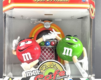 Rock 'n Roll Cafe M&M's Dispenser: Retro Candy Collector's Item (1990s)