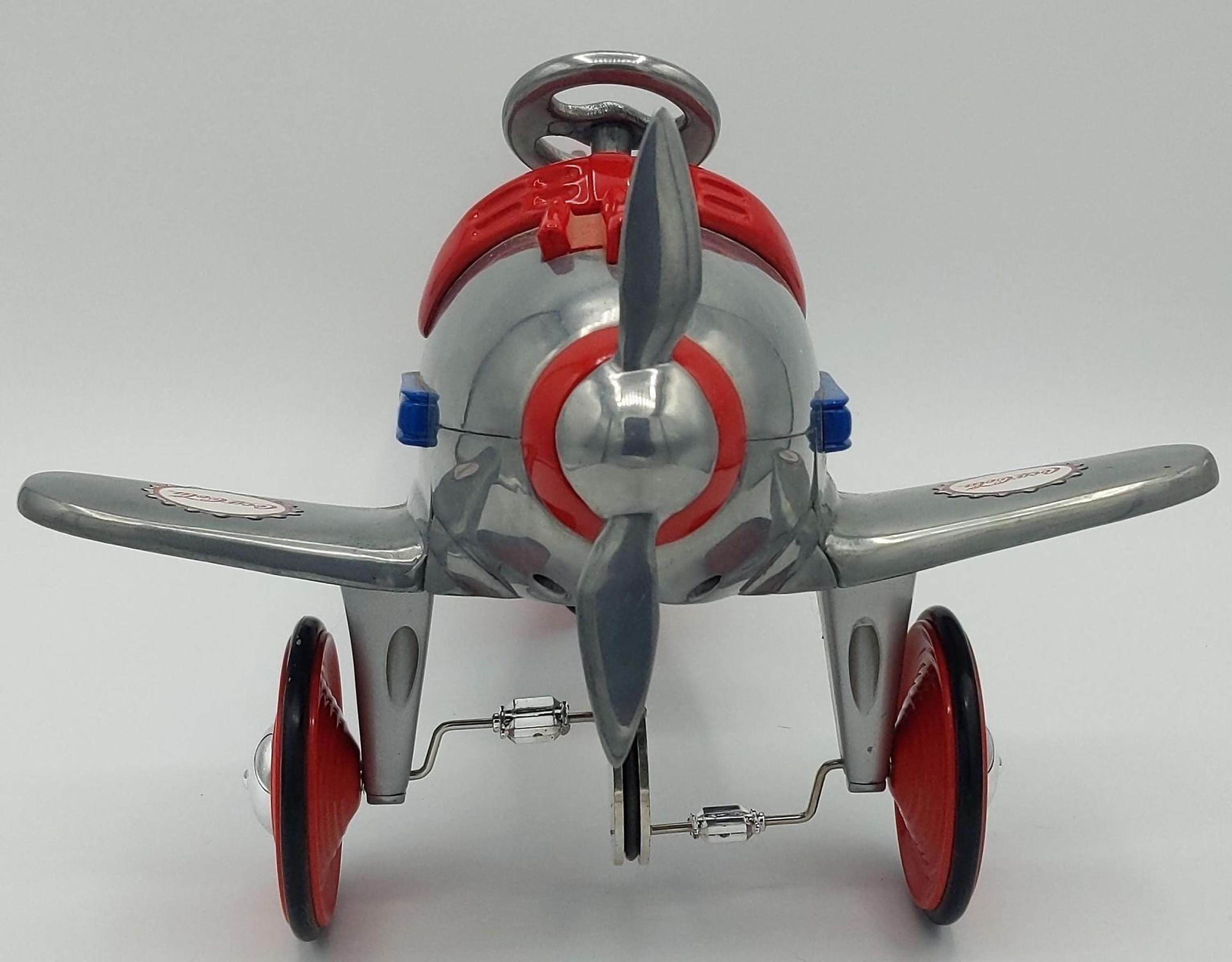 Coca Cola Pedal Plane Model: Silver Edition, Signed & Numbered