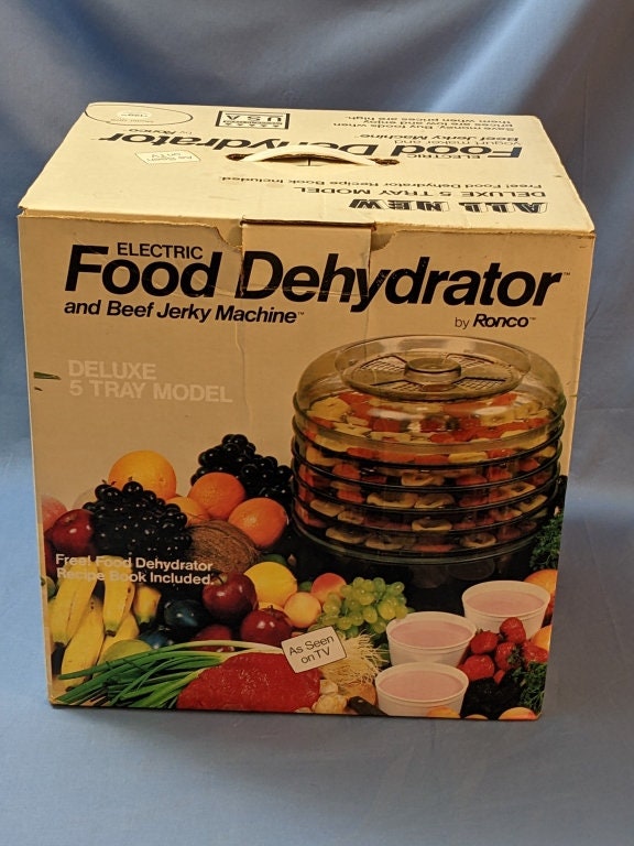 Ronco 5 Tray Food Dehydrator Yogurt Maker Beef Jerky + Slicer Works + Box