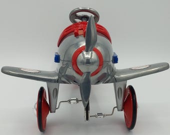 コカコーラ　シルバーエディションダイキャストメタルペダルプレーン コカコーラ ペダルプレーン シルバーエディション 1:3 スケール ダイ