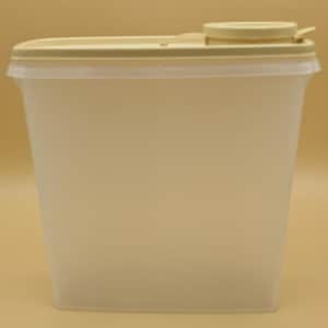 Vintage Tupperware 469-15 Sheer Müslibehälter mit Gießen Sie Verschluss-Deckel | Ernte Gold | 1980’er Jahren