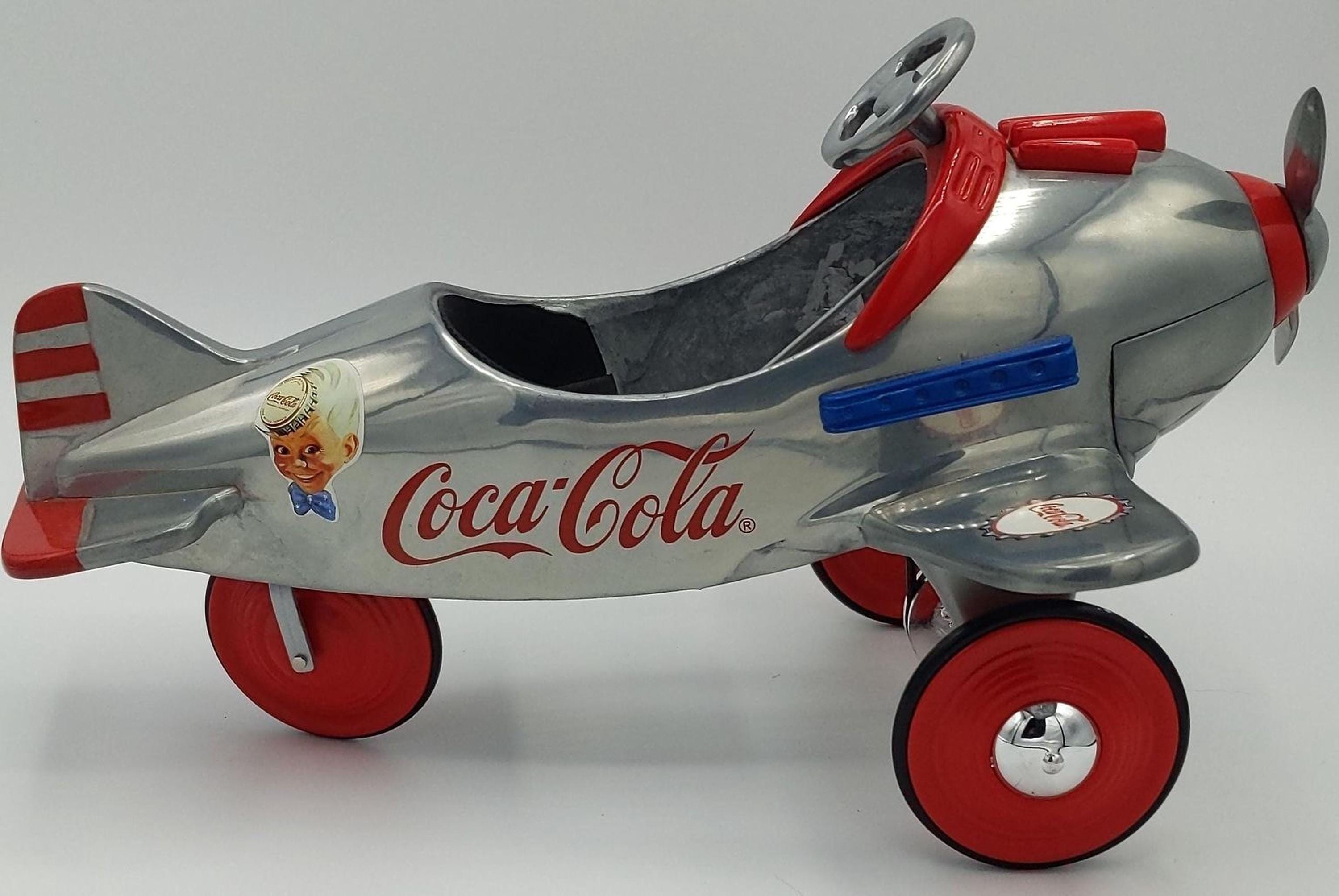 Coca-Cola Coke Pedal Plane 飛行機 レトロ 置物 Coca Cola Pedal Plane Model: Silver Edition, Signed & Numbered
