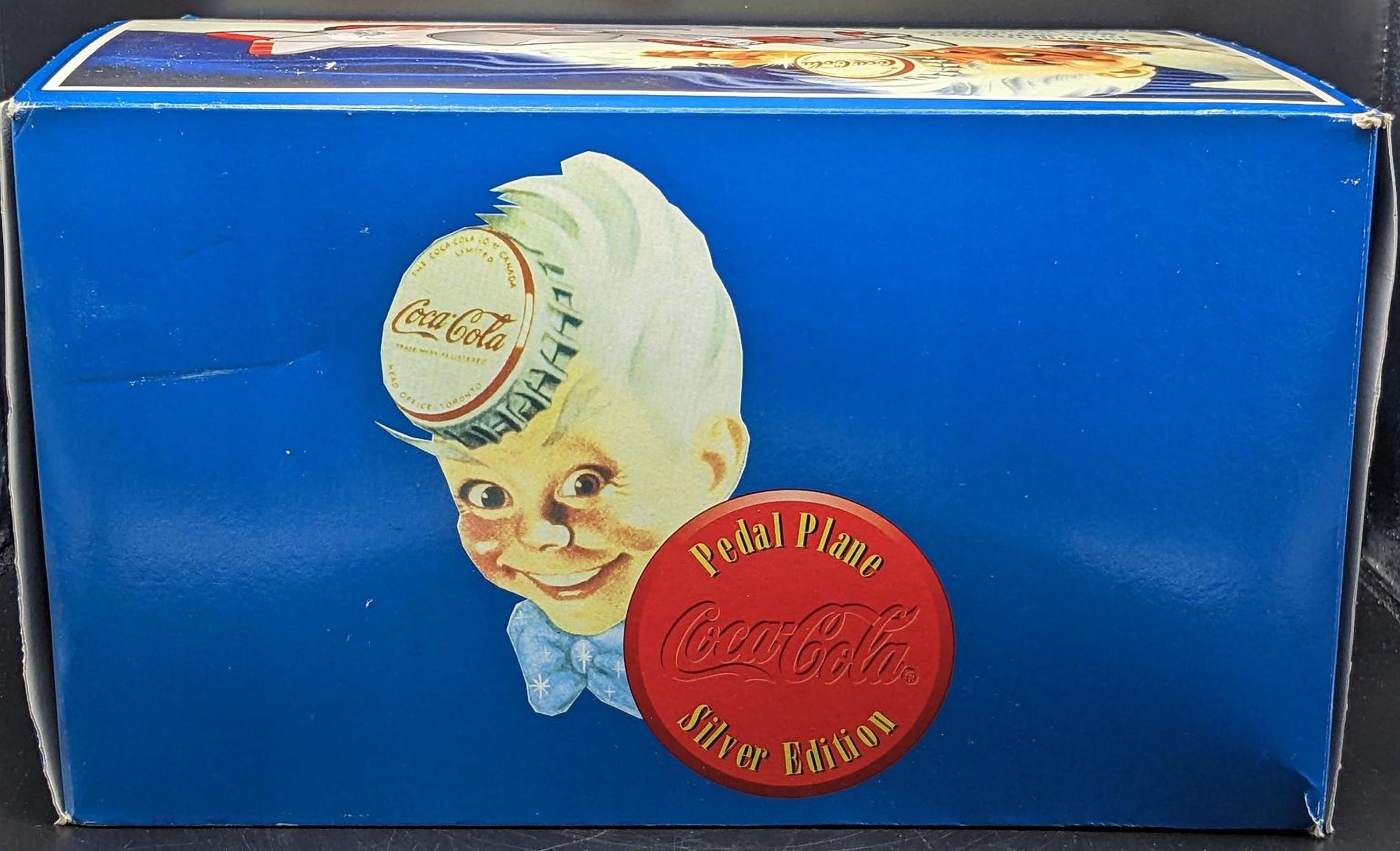 Coca Cola Pedal Plane Model: Silver Edition, Signed & Numbered