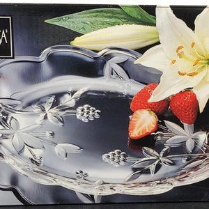 Vintage Mikasa Garden Terrace Floral Glass Oval Plate