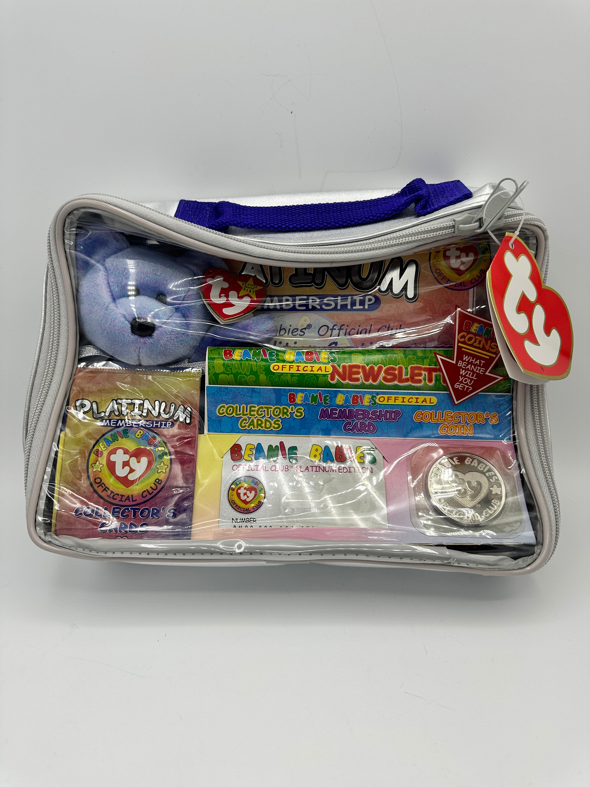 Rare TY Original Beanie Babies Official Platinum Club Bag New Never Opened