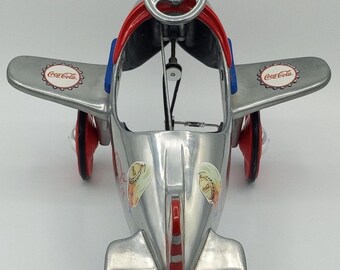 コカ・コーラ ペダル飛行機モデル：シルバーエディション、サイン入り
