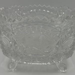 Vintage Hofbauer Crystal Compote | Footed Crystal Bowl | German Crystal