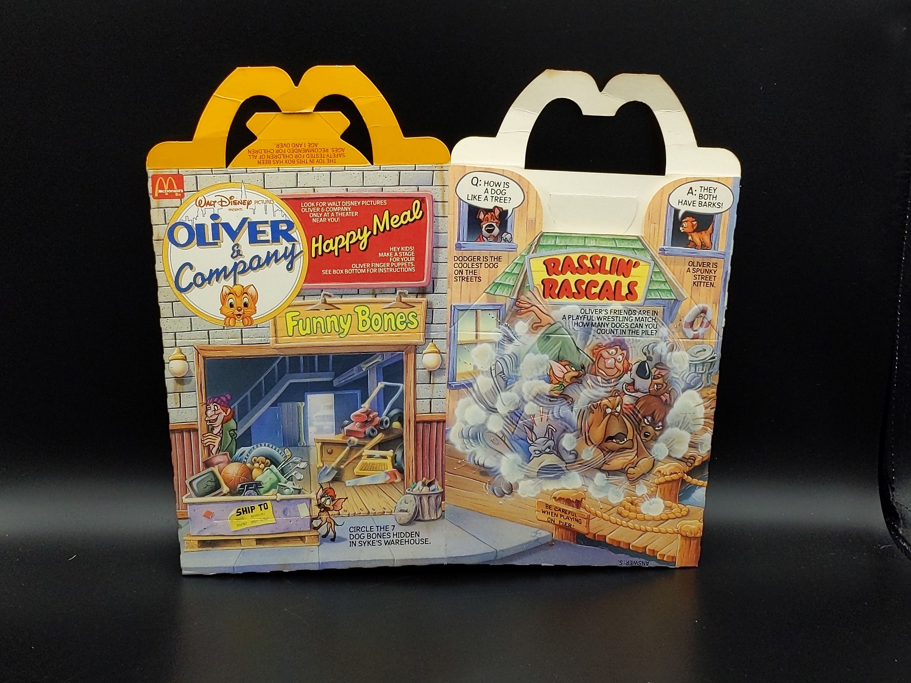 1988 Mcdonald's Happy Meal Box Oliver & Co Etsy
