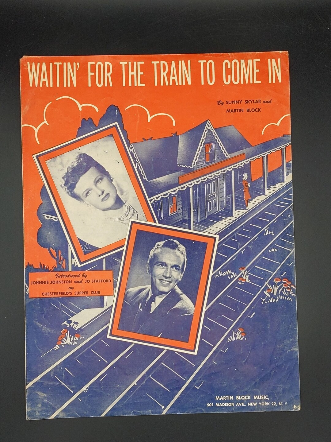 Vintage Piano Sheet Music waitin' for the Train to Come In by Sunny Skylar 1945 Etsy