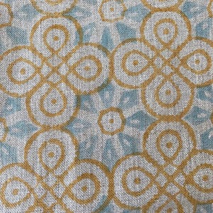 Lauren – Indian Hand Block Printed Linen Fabric | Artisan Floral Upholstery & Home Decor Fabric by the Yard