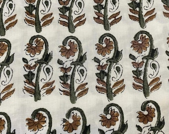 Tela de algodón Keira cortada a medida para acolchado, costura, estampado en bloque, tapicería, cojines versátiles para bricolaje, cortinas, bolsos y proyectos de manualidades.