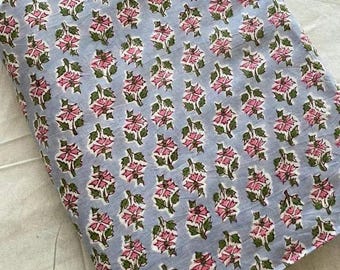Ila Luxury Hand Block Printed Cotton Fabric by Yard | Designer Home Decor Upholstery Material, Floral Ditsy, Floral Fabric, Cottagecore