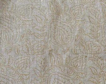 Nora Indian Hand Block Print Upholstery Fabric- Upholstery Fabric, Home Decor Fabric, Sewing Fabric, Printed Textile, Fabric Yardage