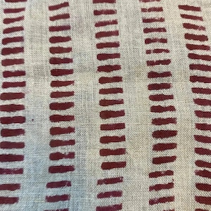 Vesper Indian Block Print Linen Fabric by the Yard