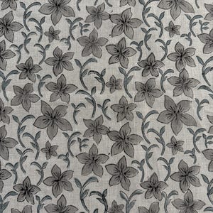 Block Print Handloom Linen Fabric Upholstery Fabric, Pillow Cover Fabric, Curtains ,Craft Use Fabric