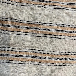 Leander Indian Block Print Linen Fabric for Upholstery, Curtains and Home Decor