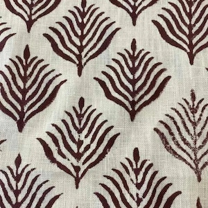 Rebecca Thick Indian Hand Block Printed Fabric for Upholstery