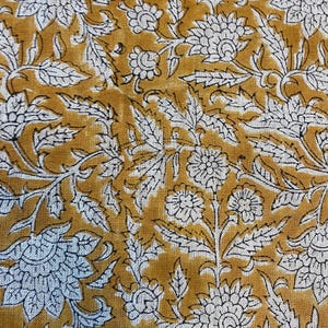 Mina Block Printed Linen Fabric