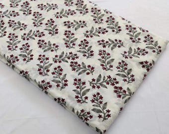 Tela de algodón Zelma cortada a medida para acolchado, costura, estampado en bloque, tapicería, cojines versátiles para bricolaje, cortinas, bolsos y proyectos de manualidades.