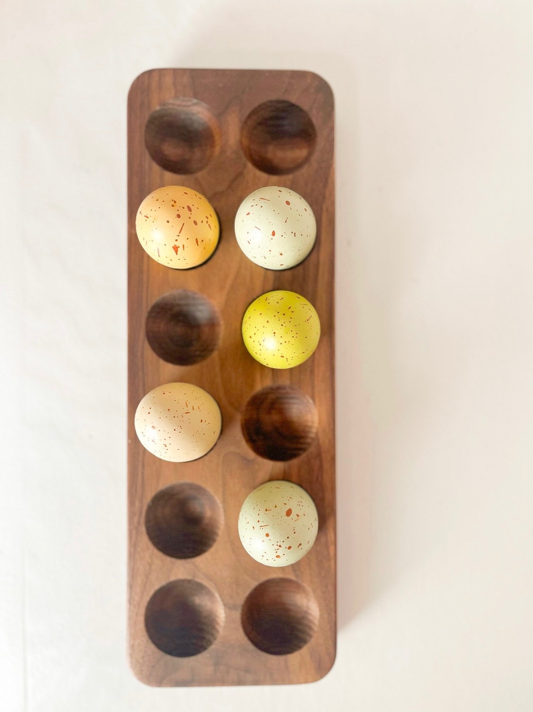 Handcrafted Solid Walnut 12 Egg Holder, Modern Farm House Egg Crate ...