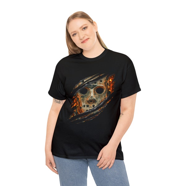 Halloween Tee, Scary T shirt, Jason Voorhees T shirt, Scary Character Tee Shirt, Friday 13th T shirt