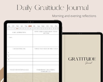 Diario quotidiano della gratitudine / Riflessione quotidiana / Goodnotes, iPad, Pianificatore della gratitudine Notability