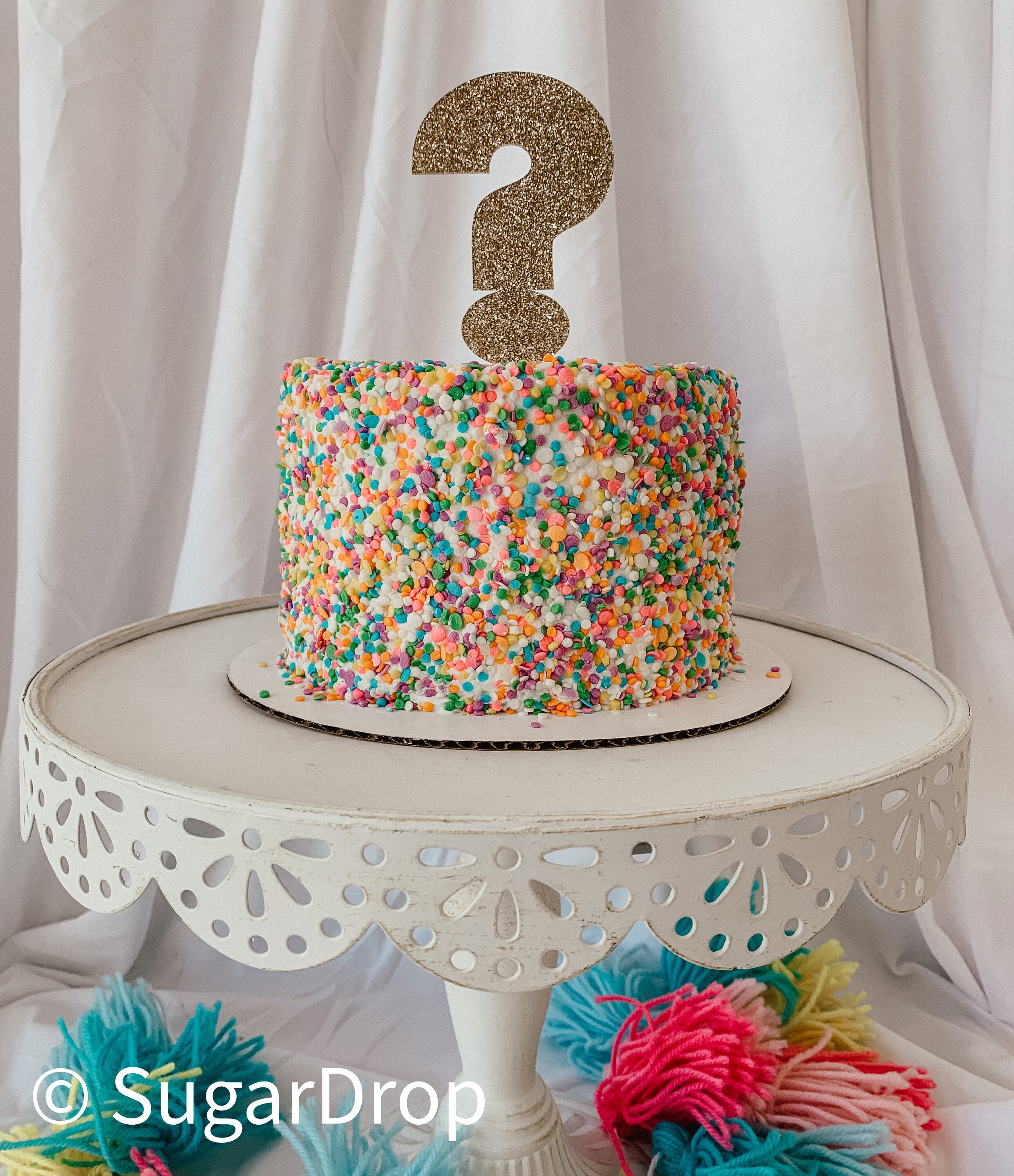 He or She Question Mark Acrylic Topper - Etsy