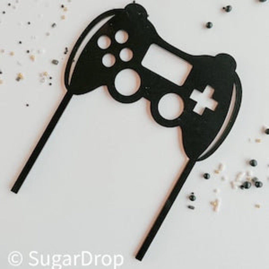 Black Controller Acrylic Cake Topper - Etsy