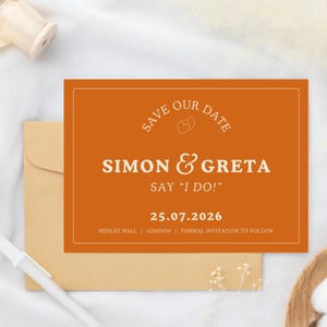 Save the Date - A5 Postkarte Save the Date Einladungsvorlage