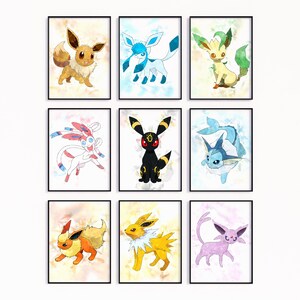 All Eeveelutions Family POKÉ PRINTS Eeeveelution (Download Now) 