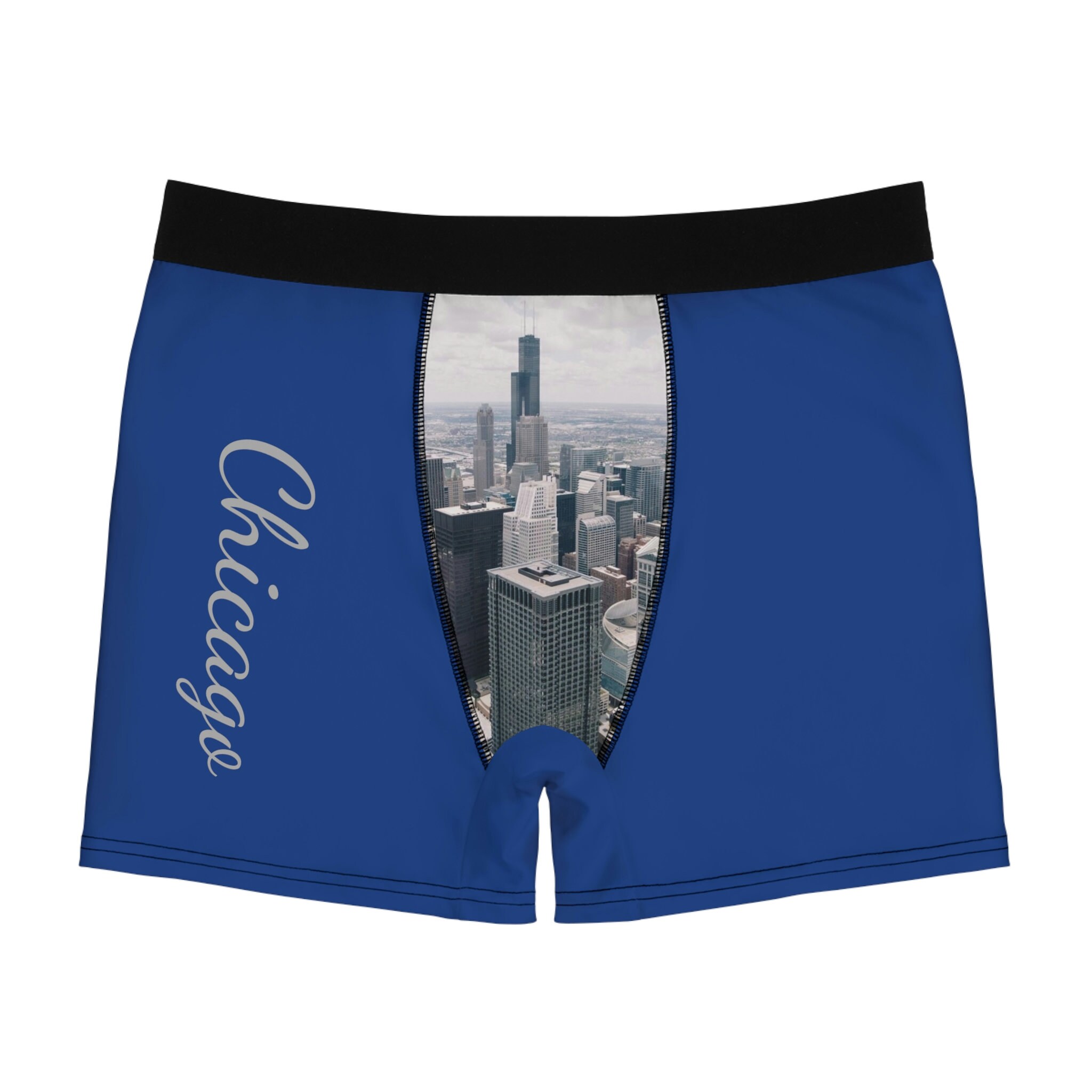 Chicago City Scape Men's Boxer Briefs Blue Etsy
