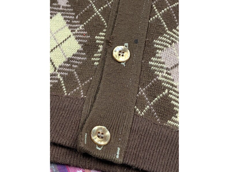 Vintage 1980'S Jantzen knit cardigan, made in the USA, size M, men's unclear black type Vintage Second Hand