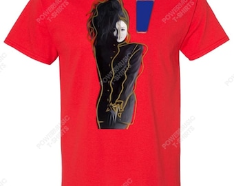 VINTAGE | Janet vintage Control tShirt, 80s music artist, oil painting design